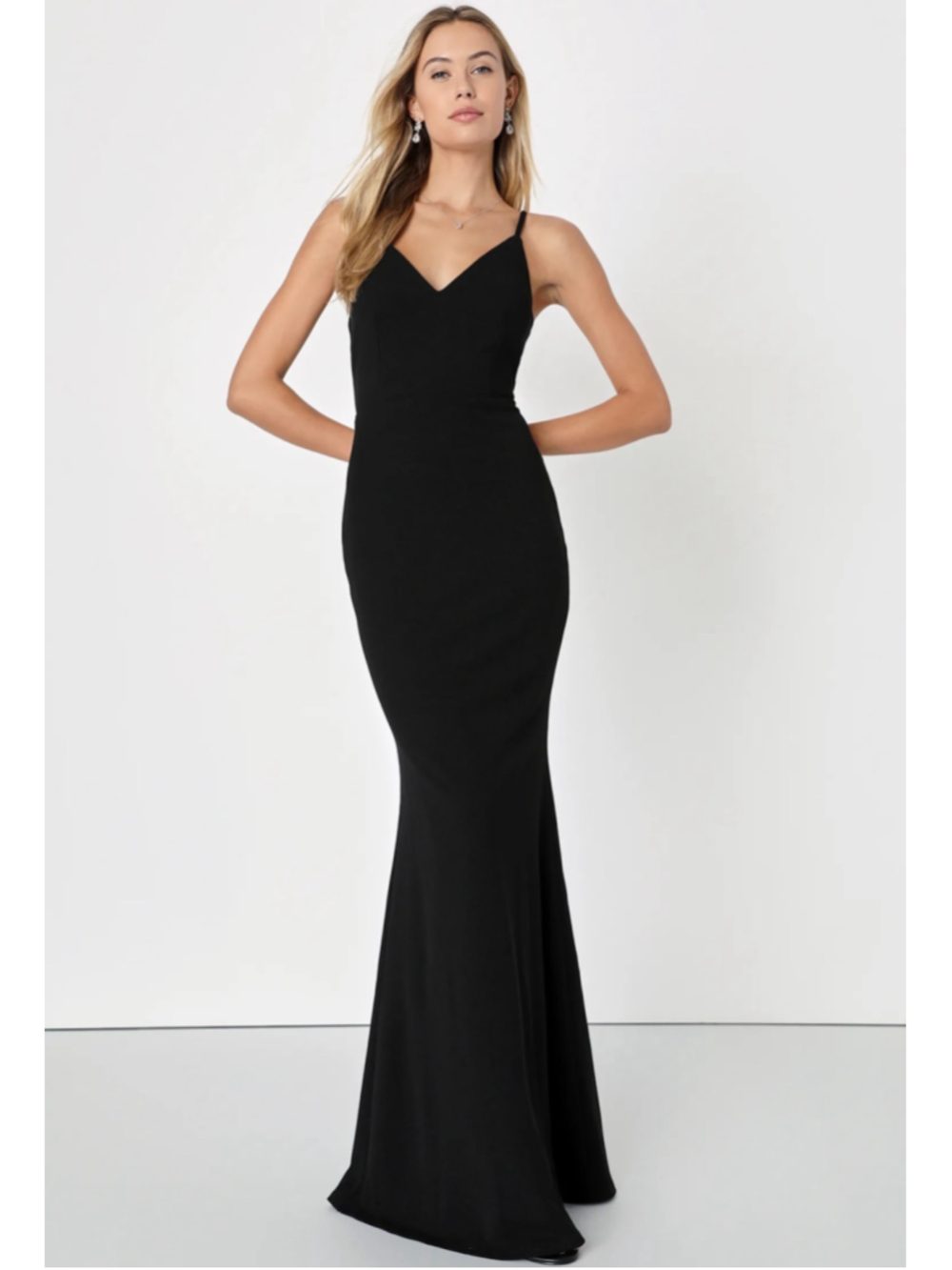 NEW with tags Moments Of Bliss Black Backless Mermaid Maxi Dress 6